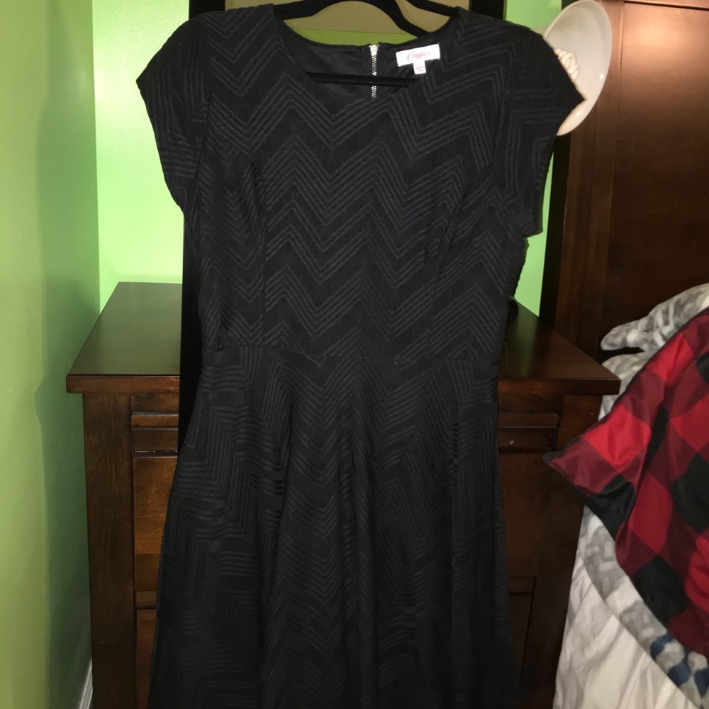 Candies black chevron dress